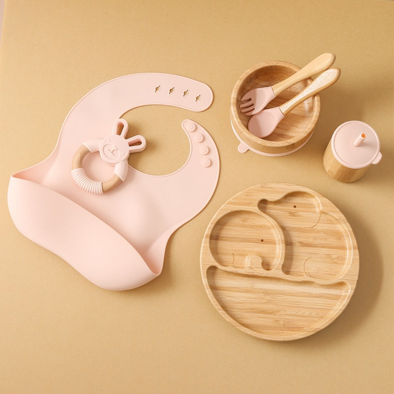 Children s 7pc Bamboo Dinner Set