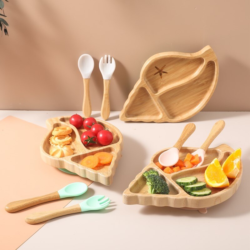 Children's 1-3pc Bamboo Dinner Set