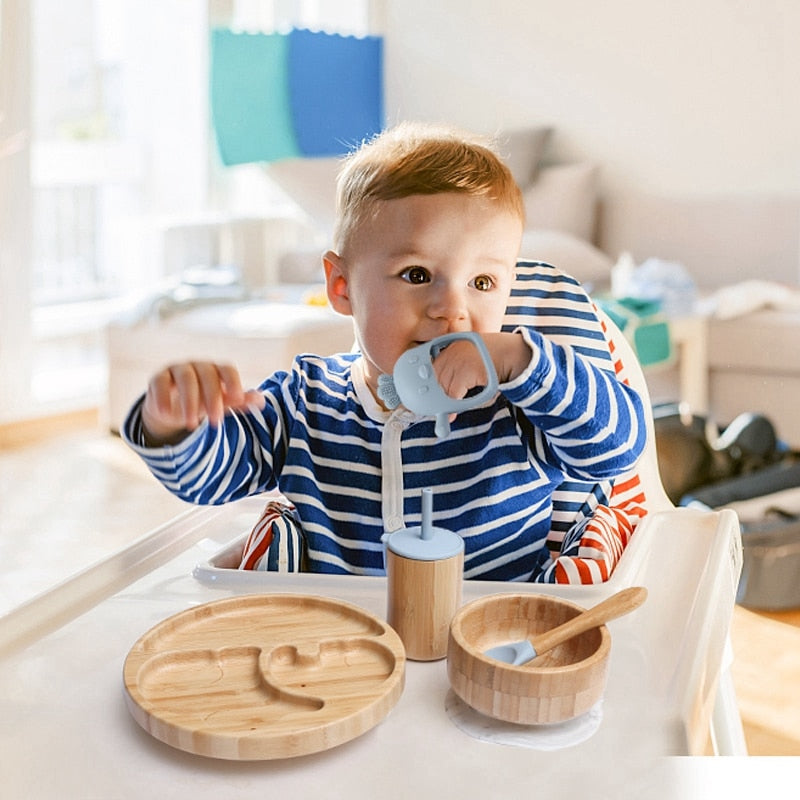 Children's bamboo hotsell dinner set